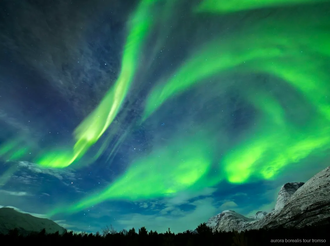 Aurora boreal captada en el tour fotográfico de Tromsø